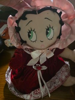 Baby Boop Plush Doll Red Velvet Dress