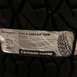 Brand New Tires (1) (LT33x14.50R26) Venom Power Terra Hunter R/T+ (Single) ($399)
