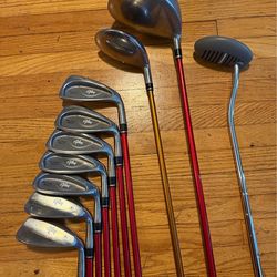 Riley Golf Club Set / 10 clubs / Ram Zebra Putter / Stiff Flex