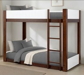 Brand New White & Cherry Twin Size Bunk Bed
