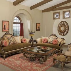 Traditional Italian Style Living Room Set