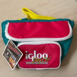 Igloo ThrowBack Fanny Pack Cooler Bag 3 Can Retro Neon Waist Pack NWT