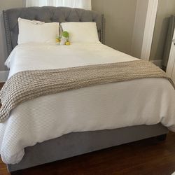 Queen Upholstered Bed Frame (Mattress Not Included)