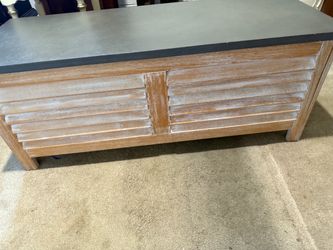 Vintage Wood Coffee Table with Storage  $175