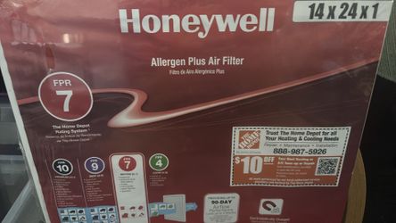 Honeywell air filter 14x24x1