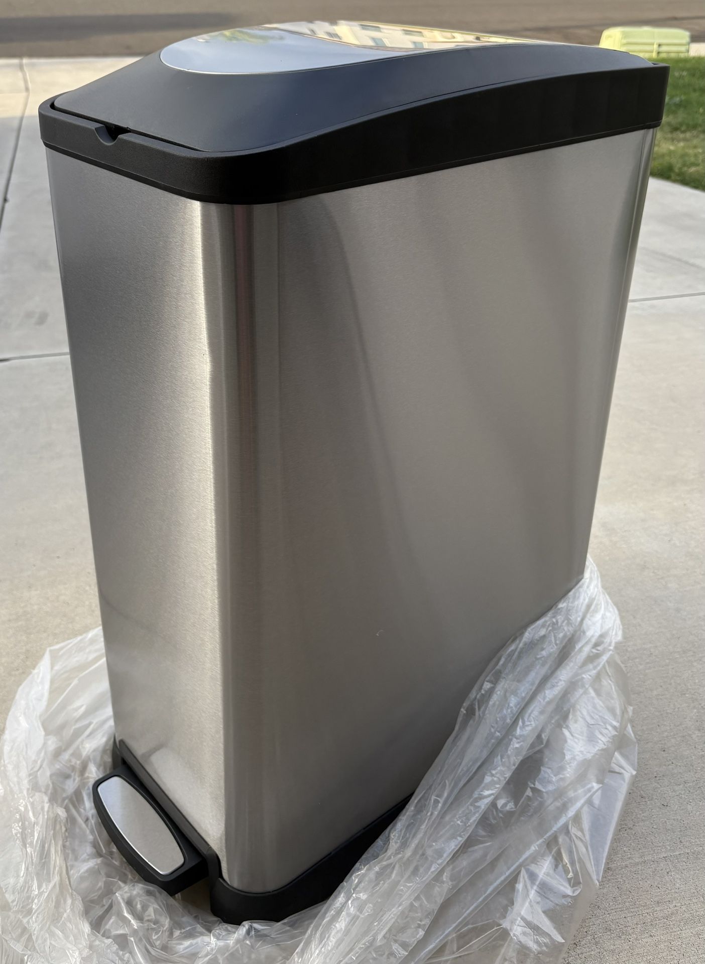 Brand New Stainless Steel Trash. Can