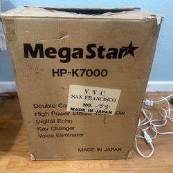 Vintage Mega Star HP-K7000 Pro Karaoke Machine.Made in Japan