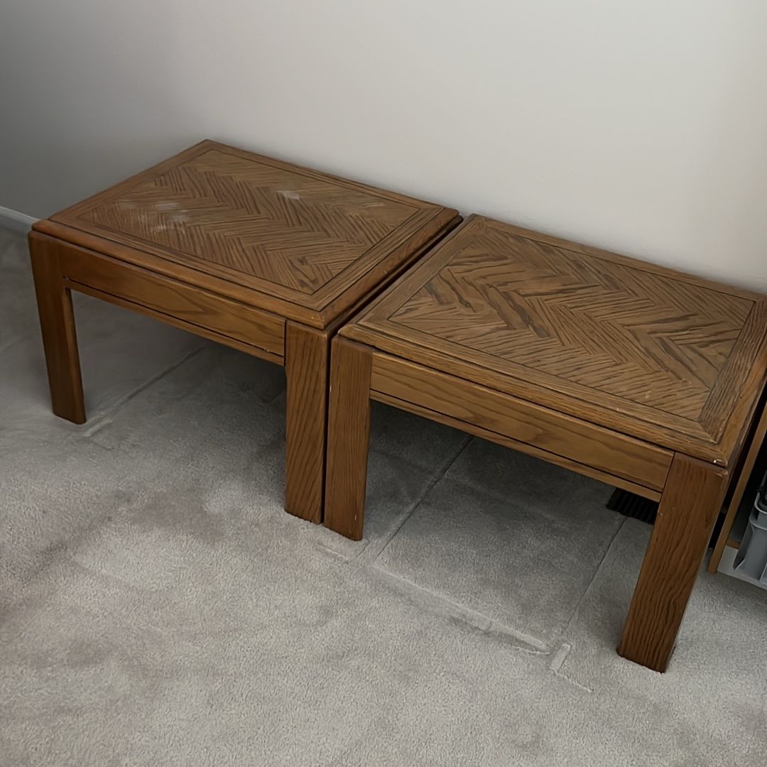 Pair of solid wood side table ($10 Per Table)