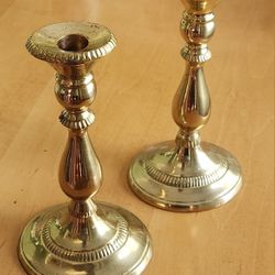 Pair of Vintage Brass Candlesticks
