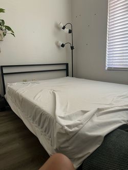 Full Size Bed Frame + Memory Foam Mattress – MUST GO!