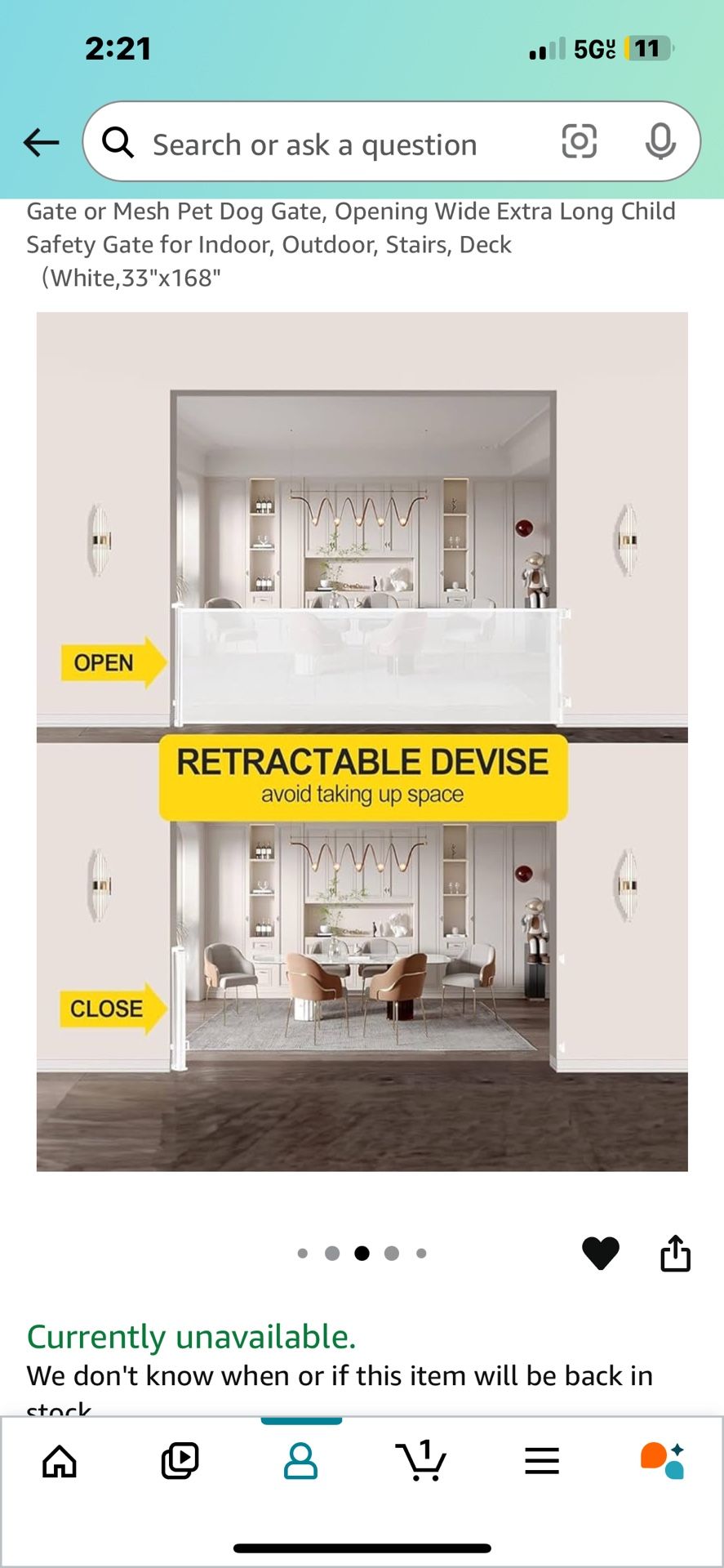 Retractable Safety gate