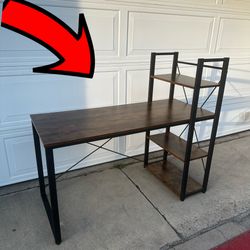 New Office Desk with Storage Shelves