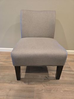 Gray accent chair