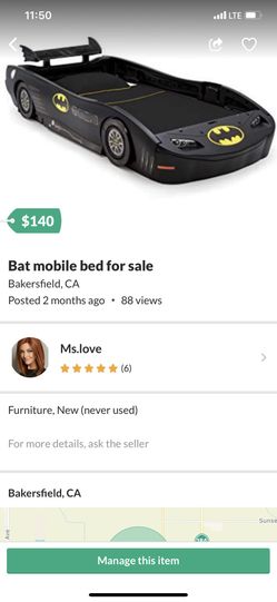 Bat mobile bed