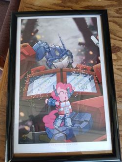 Framed My Little Pony Transformers Crossover Art Print