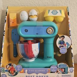 FAO Schwarz Best Baker Pretend Mixer Playset: Creativity Kitchen Toys with Bowl, Spatula, Play Food, 12 Pieces
