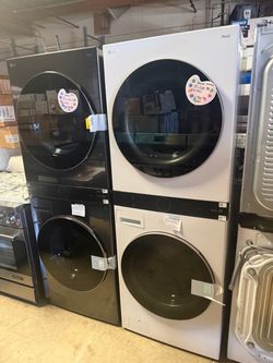 Stackable tower washer and electric steam dryer LG w 27”