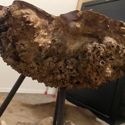 live Edge Wood Timber Lumber Burl Chair Seat