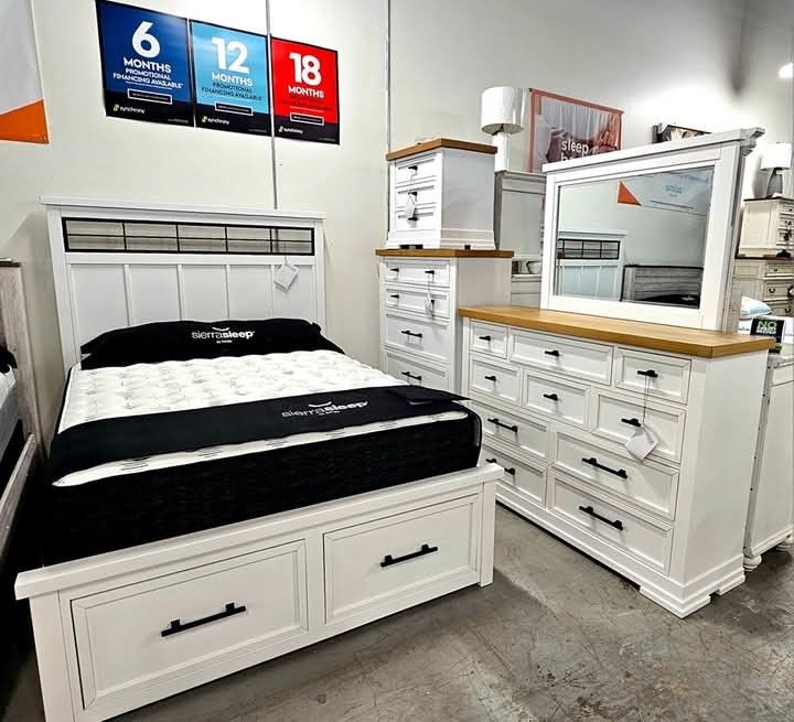 $10 Down Finance Bedroom Set Queen Bed King Bed Mattress Sectional Sofa Loveseat Vanity Set Bunk Bed