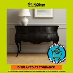 Custom Crocodile Leather Console Table 2 Drawers