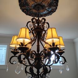 Bronze Chandelier Kathy Ireland Ramas de Luces