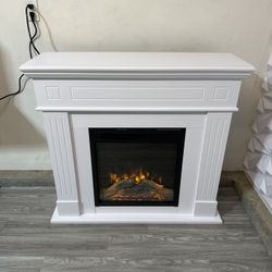 Electric Fireplace With Mantel
