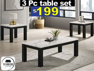 3 Pc Coffe table Set + 2 end tables 