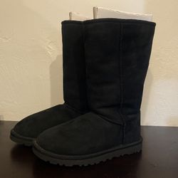 UGG Australia Black Oxblood Maroon 1006736 Classic Tall Suede size 5