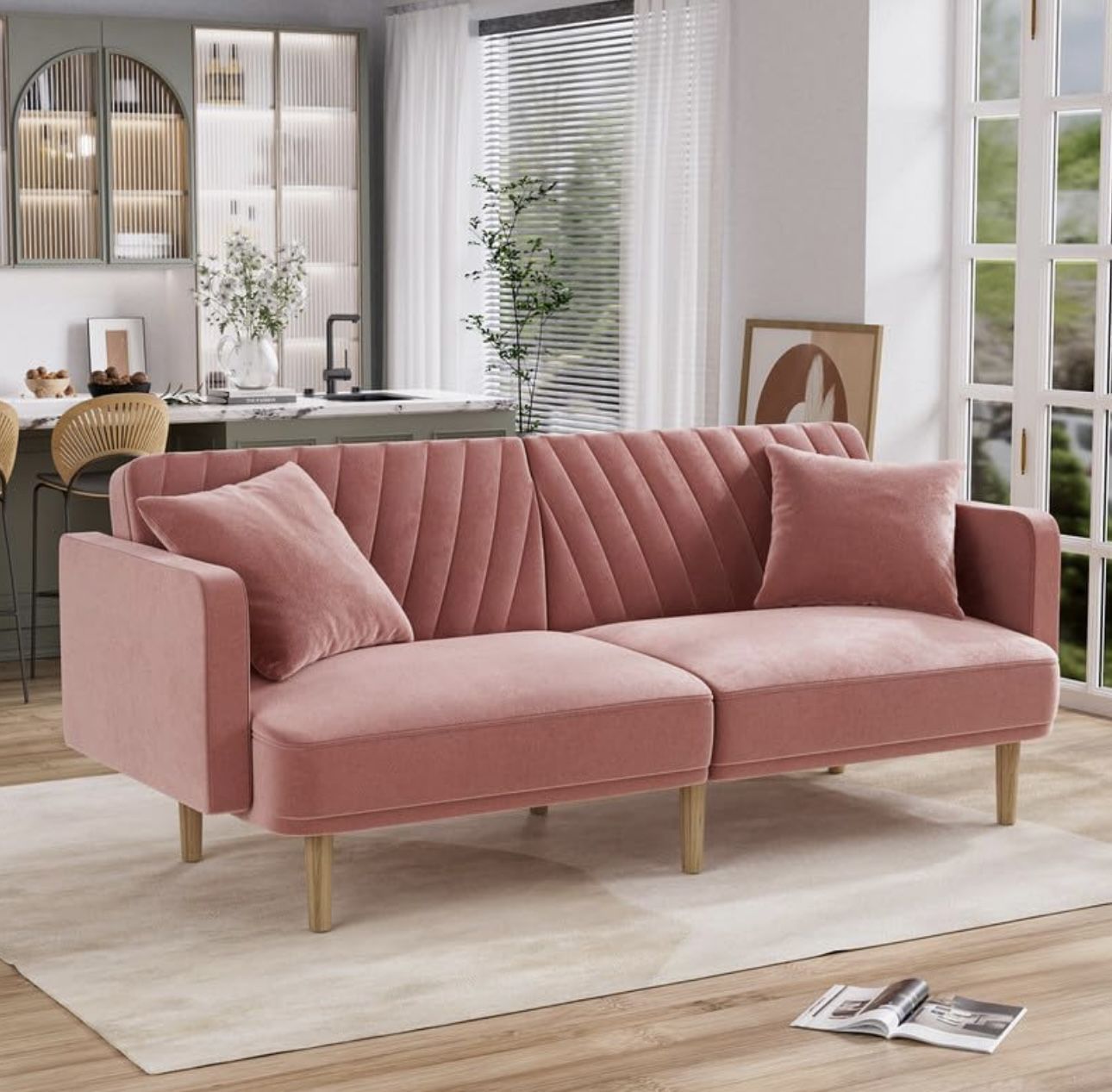 Pink Velvet Couch