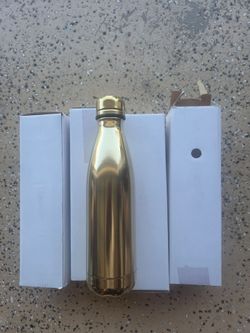 17oz Stainless Steel Gold Water Bottle