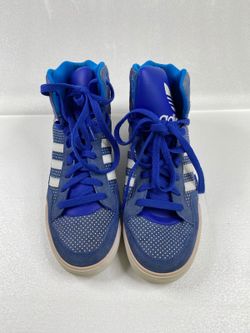 Adidas blue high top sneakers