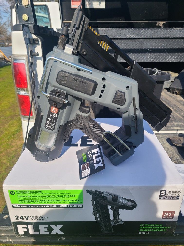 Flex 24V 21° Framing Nailer