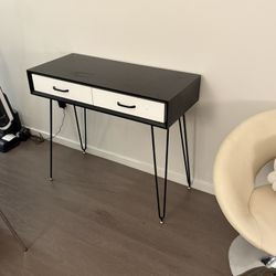 Black and white desk