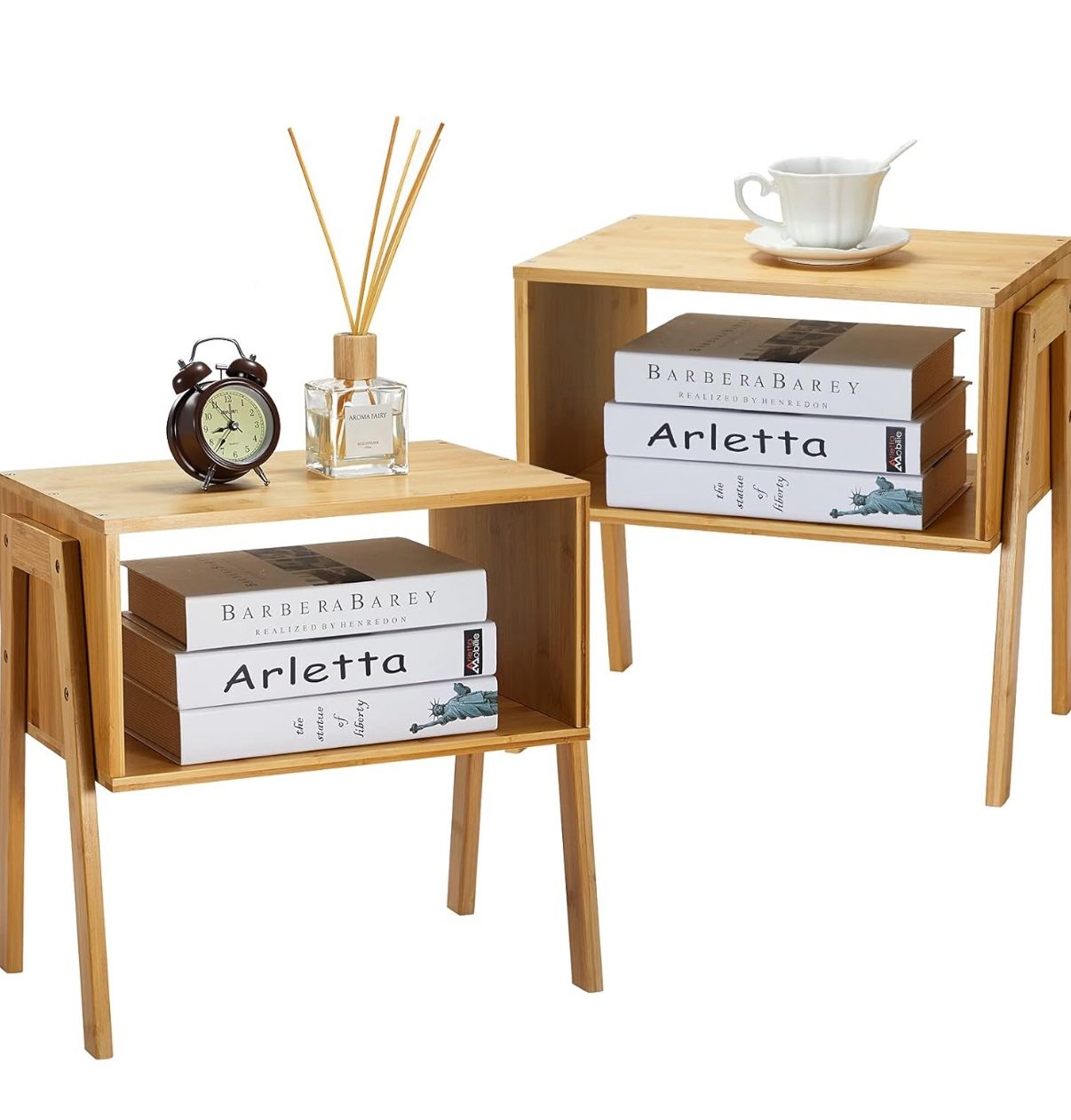 Bamboo Wood End Tables