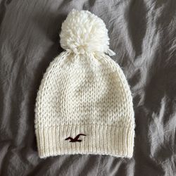 Hollister Beanie With Puff Ball