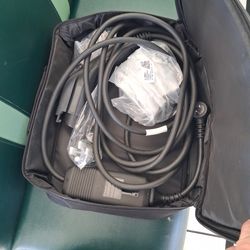 Electric charger.\nElectronic car