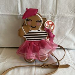 Betsey Johnson Gingerbread Girl Novelty Crossbody Bag
