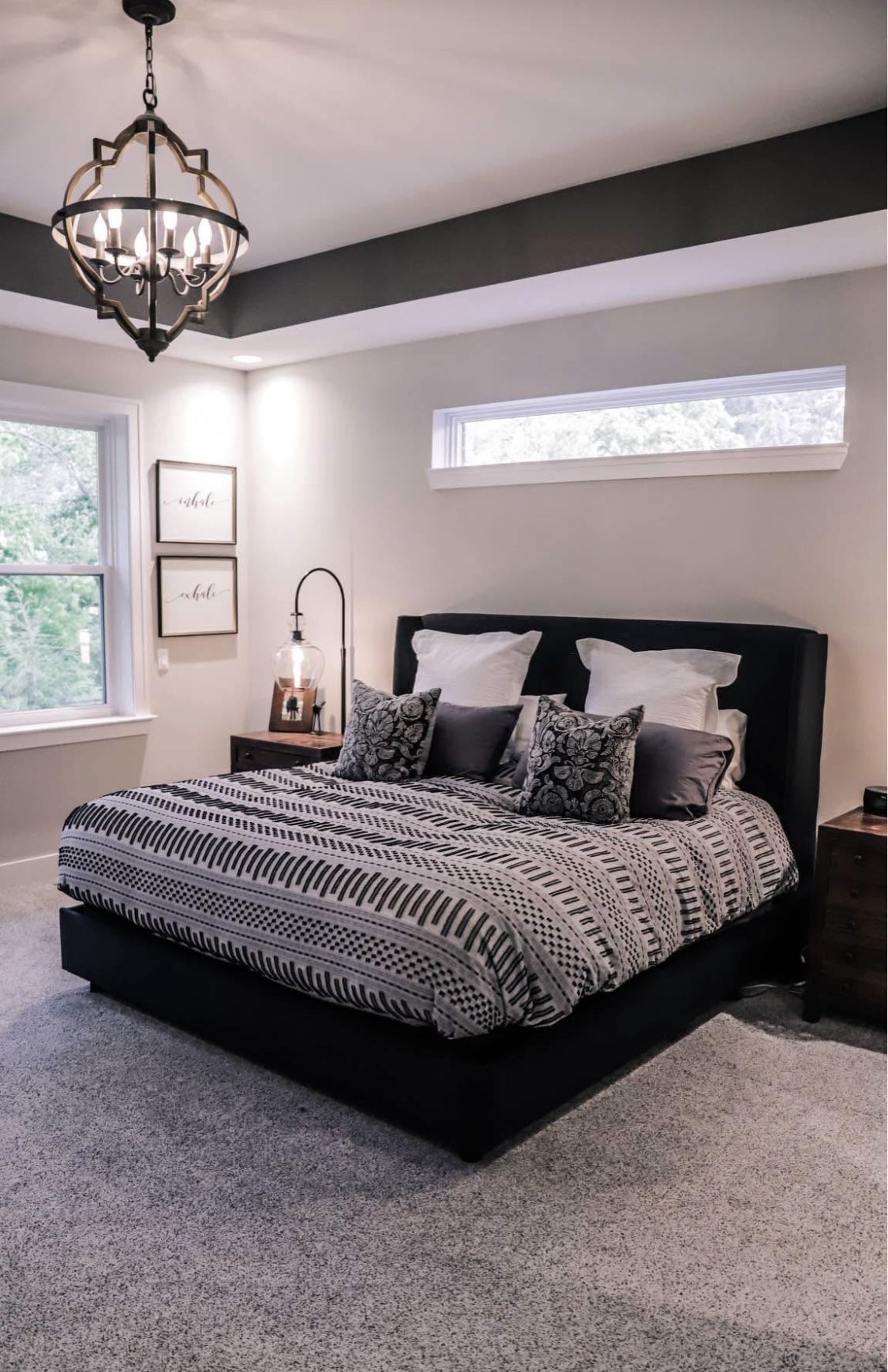 King Bed - Beautiful Black Fabric