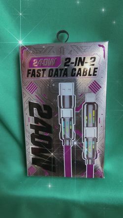 2 in 2 fast charging cable