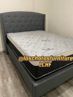 New Queen size bed frame with mattress