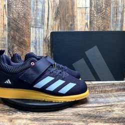 NEW Adidas Powerlift 5 Black Unisex Strap Weightlifting Gym Shoe US W 7 M 6