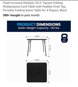 Black Square folding table