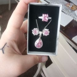 Pink Moissanite Set 
