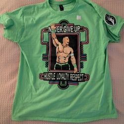 John Cena WWE Wrestling vintage size large You Can't See Me shirt green