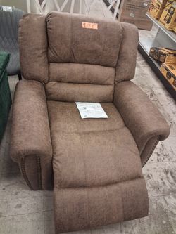 Brown Faux Leather Recliner Chair