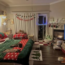 12inch King Memory Foam Mattress + 6inh White Metal Frame