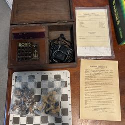 Boris Vintage Electronic Chess Set Play Against Computer 