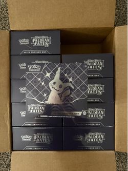 Opened Case of 10 Sealed Paldean Fates Elite Trainer Boxes ETBs