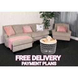 SECTIONAL SOFA COUCH SALA FREE DELIVERY LIVING ROOM SET