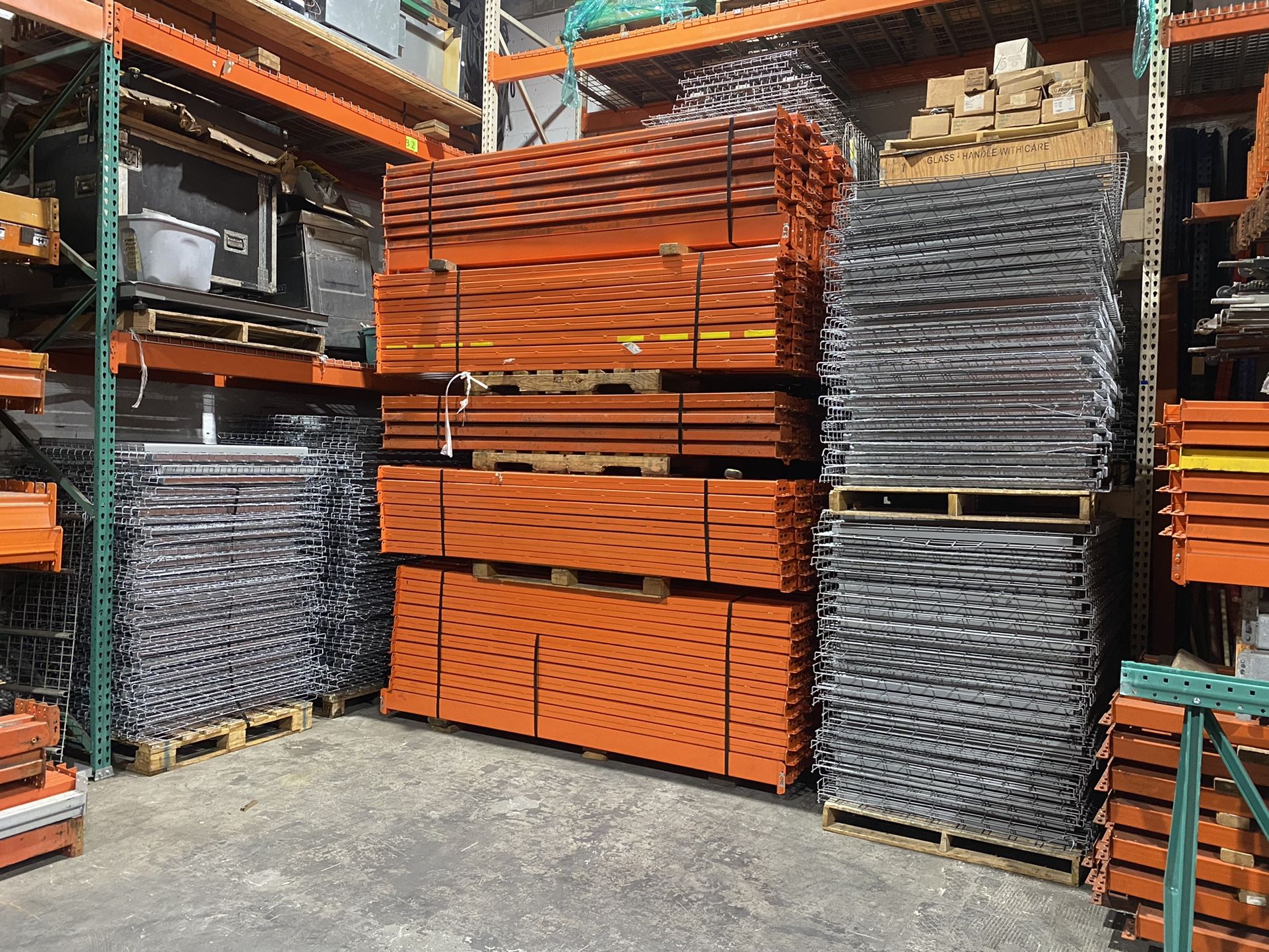 New & Used 42 X 46in Heavy Duty Pallet Rack Wire Decking for Sale in
